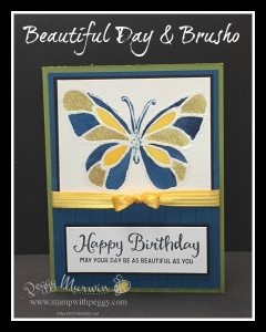 Beautiful Day Brusho Painted Butterfly • Stamp With Peggy