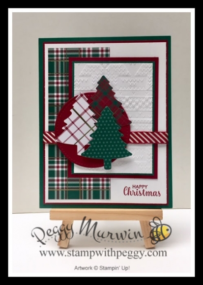 Wrapped in Plaid Circle of Trees • Stamp With Peggy